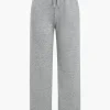 Solid High Waist Tie-Up Trousers>MICAS Fashion