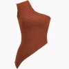 Solid Knit Asymmetrical Tank Top>MICAS Best