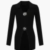 Solid Knit Button Long-Sleeve Top>MICAS Hot