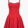 Solid Slip Bustier Mini Dress>MICAS Online