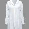 Solid Slit Long-Sleeve Shirt>MICAS New