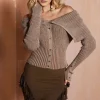 Solid Sweater Long-Sleeve Top>MICAS Sale