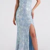 Spaghetti Strap Embellished Split Maxi Dress>MICAS Outlet