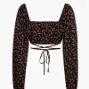 Square Neck Super Cropped Long Sleeve Top>MICAS Best