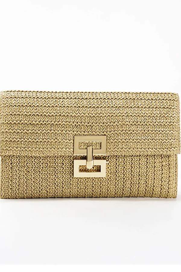 Straw Weave Clutch Bag>MICAS Discount