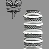Stripe Tie Bra Top And Tiered Ruffle Knit Midi Skirt Set>MICAS Online