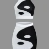 Tai Chi Print Contrast Crop Knit Top And Mini Skirt Set>MICAS Best