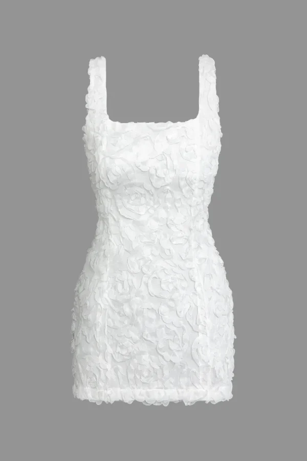 Textured Lace Up Tank Mini Dress>MICAS Hot