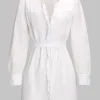 Tie Back Long Sleeve Mini Dress>MICAS Discount