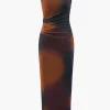 Tie Dye Mesh Slit Sleeveless Maxi Dress>MICAS Clearance