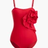 Tummy Control 3D Flower Cami One-piece Swimsuit>MICAS Outlet