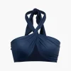 Twist Halter Knot Crop Tube Top>MICAS Hot
