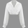 Twist Knot Long-Sleeve Shirt>MICAS Online