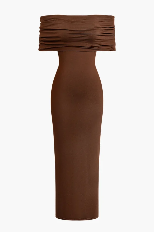 Twisted Backless Off Shoulder Maxi Dress>MICAS Hot
