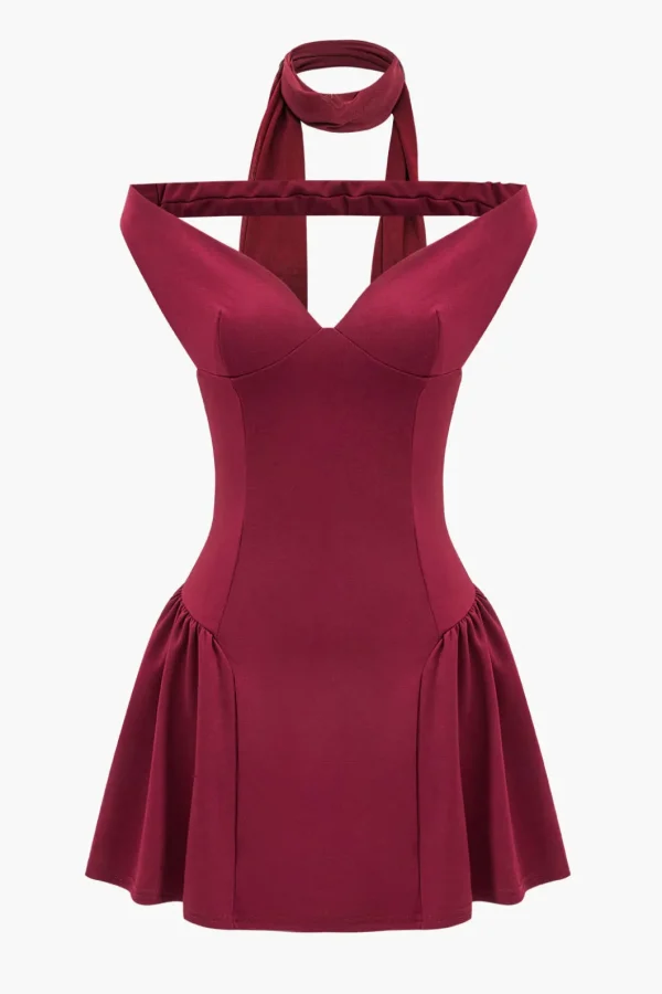 V-Neck Sleeveless Backless Mini Dress>MICAS Sale