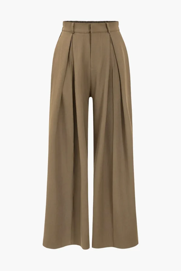 Wide Leg High Waist Loose Trousers>MICAS Fashion