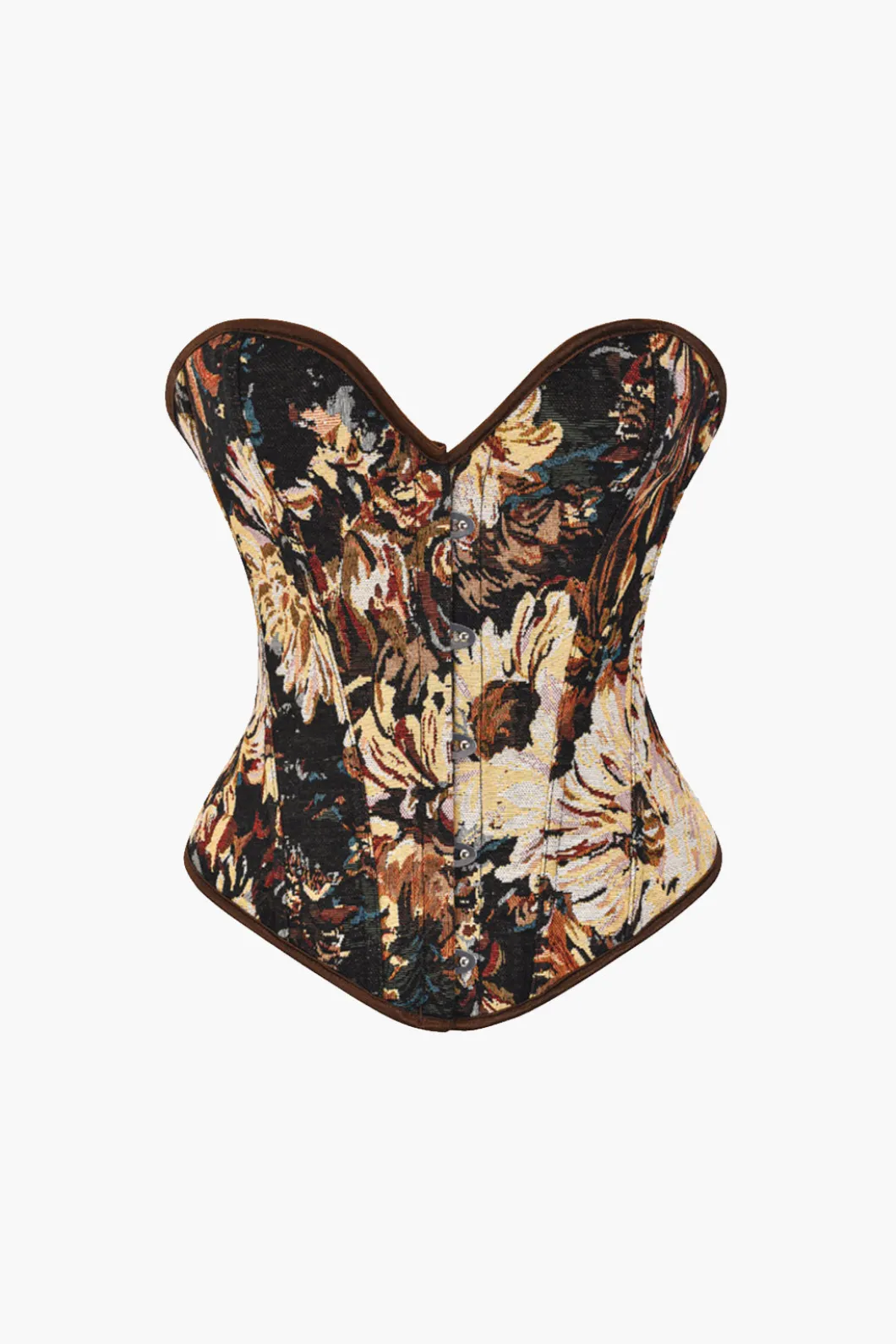 Abstract Print Braided Tie Corset Top>MICAS Outlet