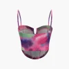 Abstract Print Corset Top And Mini Skirt Set>MICAS Sale