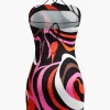 Abstract Print Cross Strap Mini Dress>MICAS Outlet