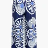 Abstract Print Drawstring Wide Leg Pants>MICAS Discount