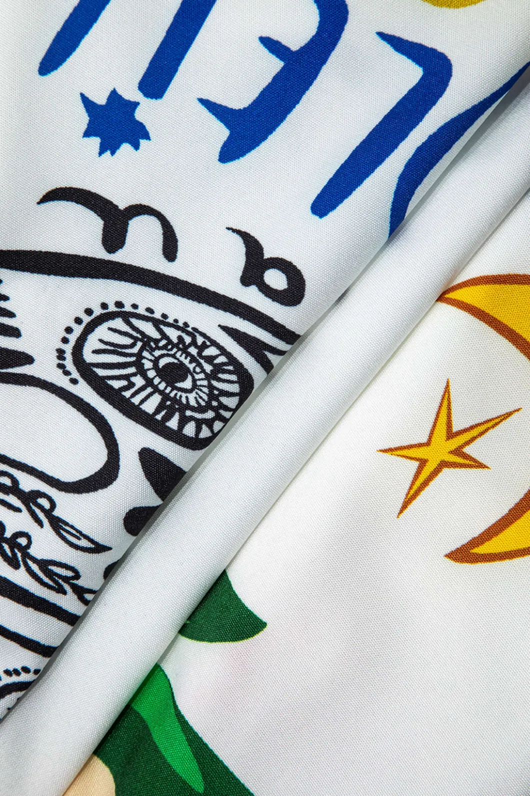 Abstract Print Knot-Front Shirt And Drawstring Shorts Set>MICAS New