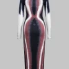 Abstract Print Long Sleeve Maxi Dress>MICAS Best