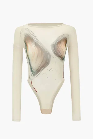 Abstract Print Long-Sleeve Bodysuit>MICAS Discount