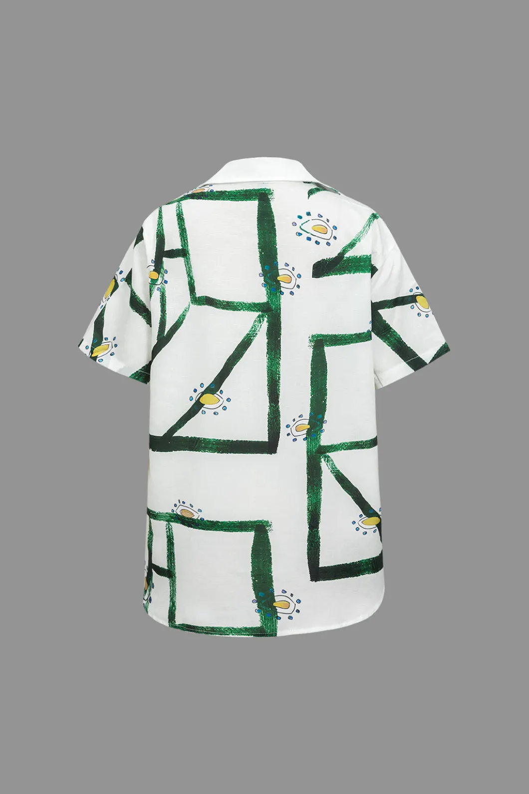 Abstract Print Shirt And Drawstring Shorts Set>MICAS Discount