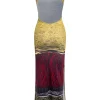 Abstract Print Sleeveless Backless Slit Maxi Dress>MICAS Best