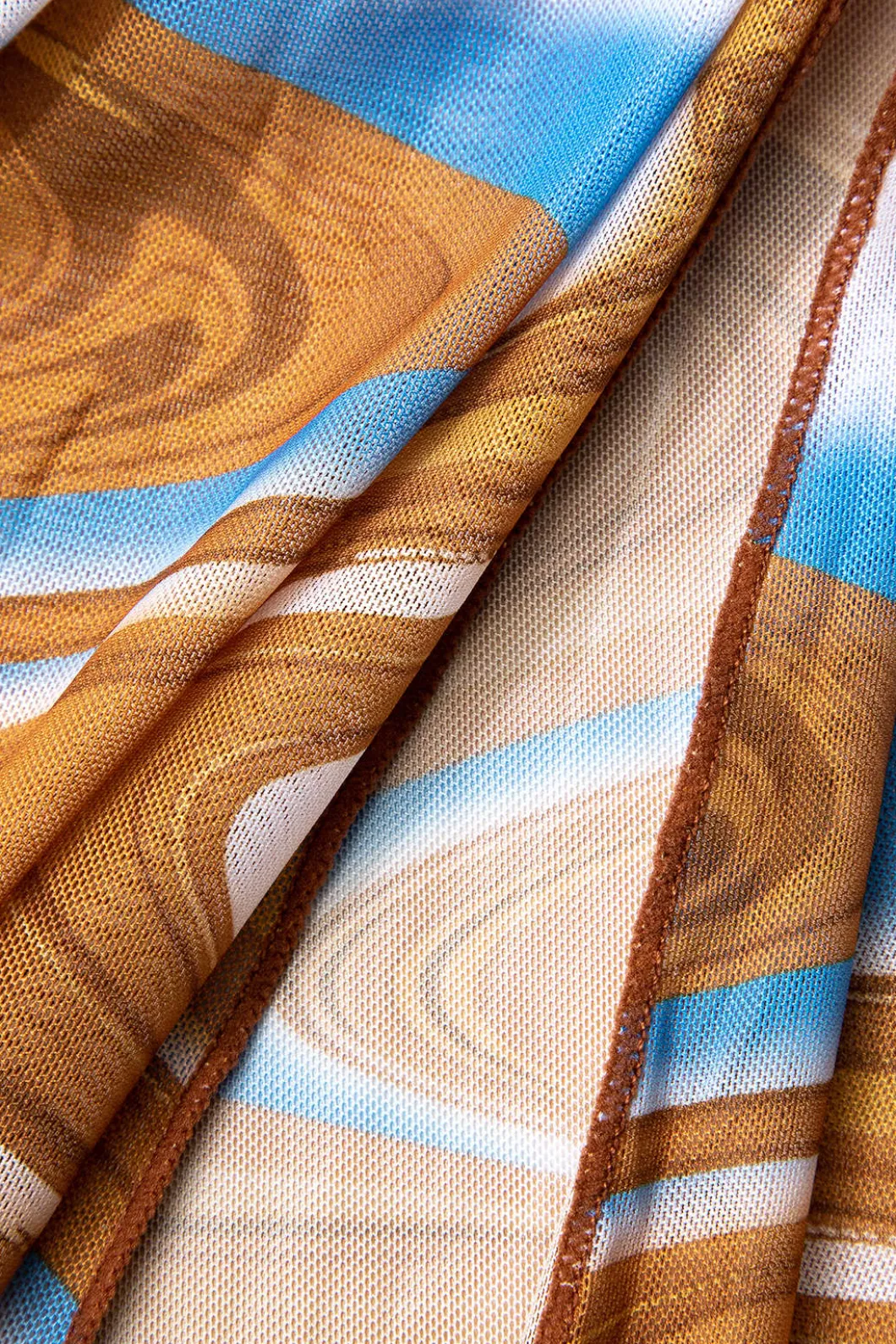 Abstract Print Tie Halter Bikini And Slit Midi Dress Swimsuit Set>MICAS Online