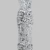 Abstract Print V-neck Sleeveless Maxi Dress>MICAS Clearance