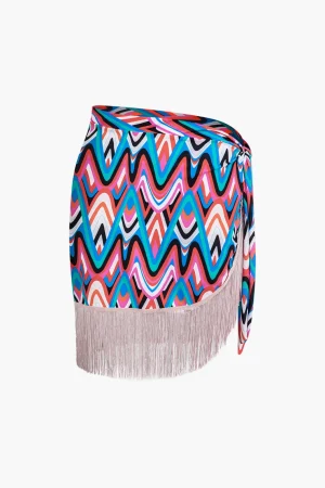 Abstract Printed Fringe Cover Up>MICAS Best