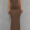 Adjustable Strap Mermaid Maxi Slip Dress>MICAS Clearance