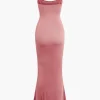 Adjustable Strap Mermaid Maxi Slip Dress>MICAS Clearance