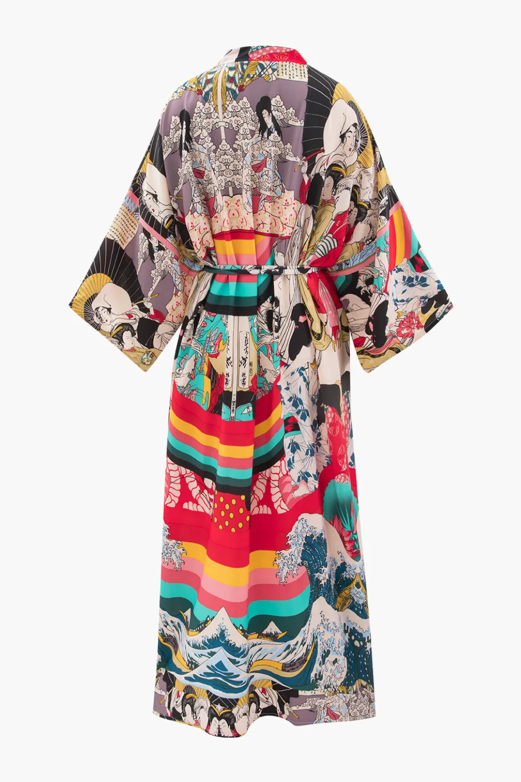 Allover Print Kimono Sleeve Cover Up>MICAS Online
