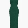 Appliques V-neck Slit Maxi Dress>MICAS Sale