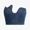 Asymmetric Denim Tube Top>MICAS Hot