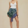 Asymmetric Patchwork Denim Mini Skirt>MICAS Outlet