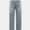 Asymmetric Waist Straight Leg Jeans>MICAS Online