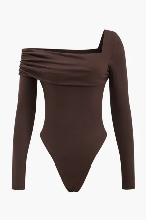 Asymmetrical Long Sleeve Bodysuit>MICAS Best