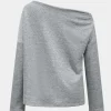 Asymmetrical Long Sleeve T-Shirt>MICAS Fashion