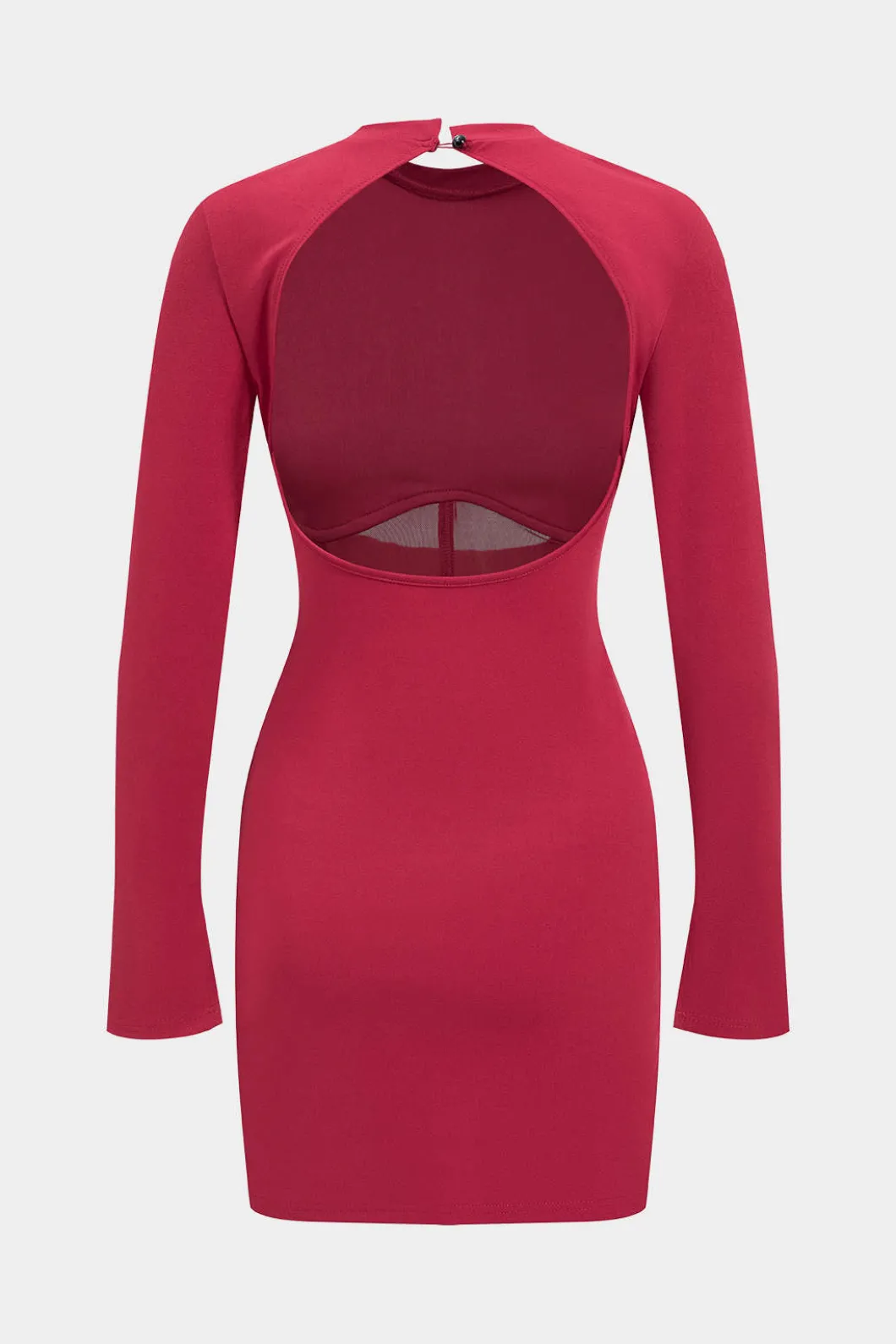 Backless Corset Long Sleeve Midi Dress>MICAS New