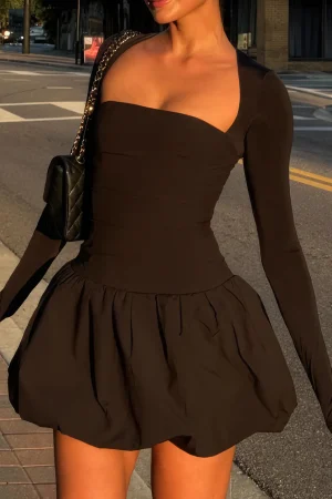 Backless Cut Out Square Neck Mini Dress>MICAS Fashion