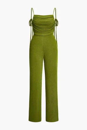 Backless Ruched Slip Jumpsuit>MICAS Best