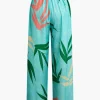 Bamboo Leaf Print Knot Cami Top And Pants Set>MICAS Hot