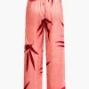Bamboo Leaf Print Knot Cami Top And Pants Set>MICAS Hot