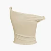 Basic Asymmetrical Twist Sleeveless Top>MICAS Hot