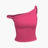 Basic Asymmetrical Twist Sleeveless Top>MICAS Hot