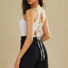Basic Braided Tie V-neck Cami Bodysuit>MICAS Outlet