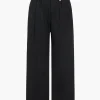 Basic Contrast High Waist Wide Leg Trousers>MICAS Sale